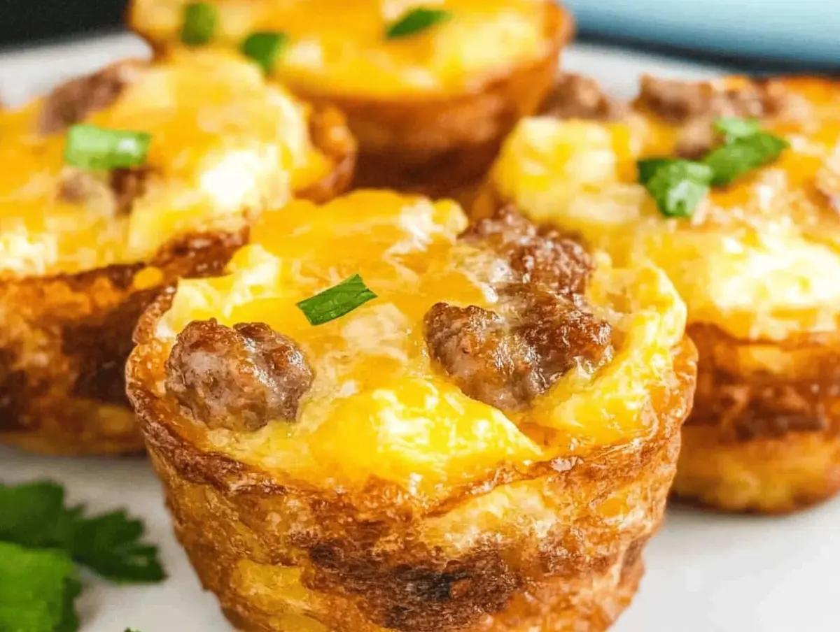 Cheesy Sausage Hash Brown Egg Cups - A Delicious Breakfast Treat