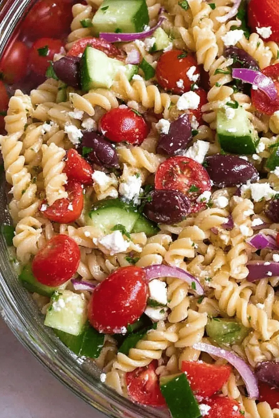 The Easy Greek Pasta Salad I Make for Summer Parties