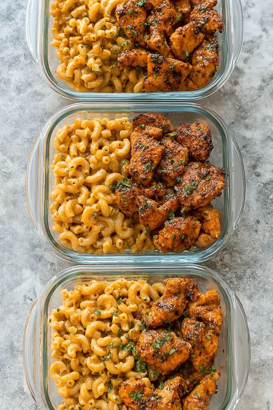 High-Protein Honey Garlic Butter Chicken with Mac & Cheese