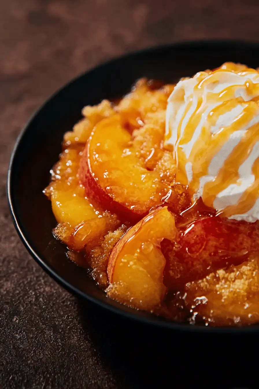 The Hot Honey Peaches and Cream Dump Cake I Make for Gatherings