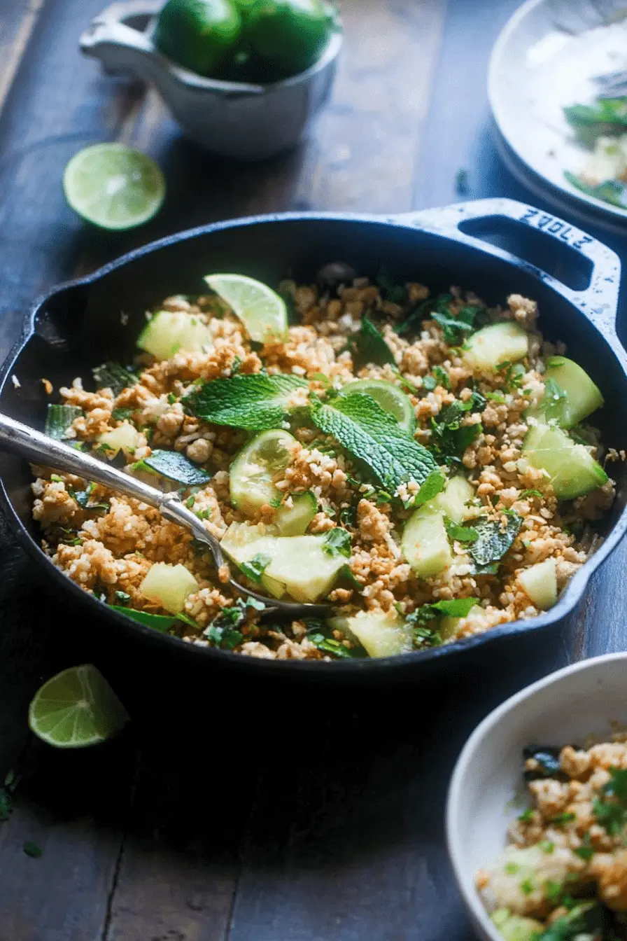 My Go-To Larb Gai Thai Chicken Skillet — Ready in 20 Minutes
