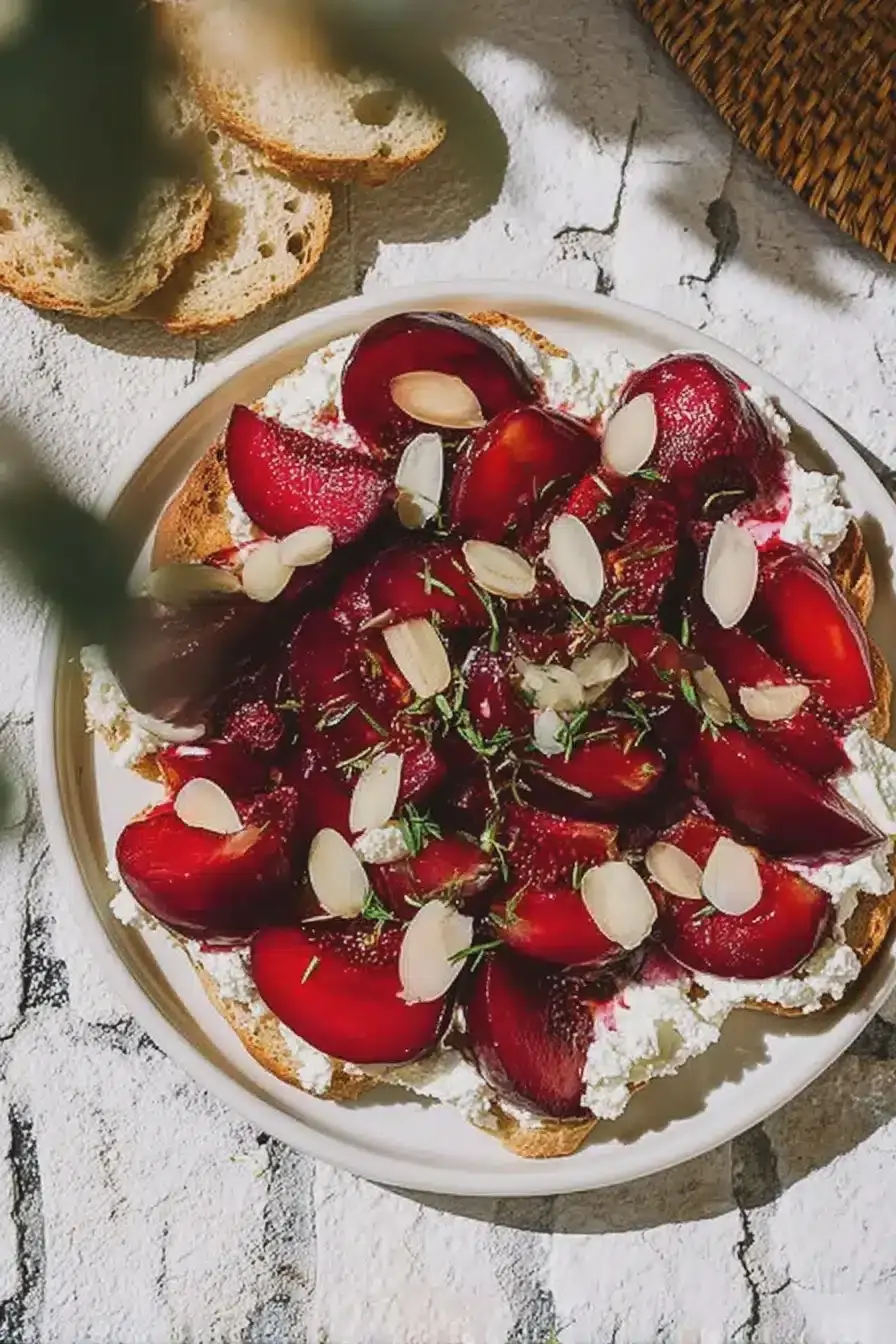 The Roasted Plum Crostini Appetizer I Make for Every Fall Gathering