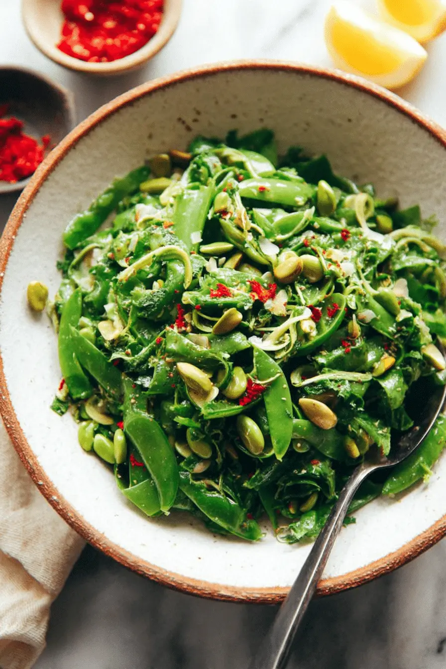 Quick and Easy Snap Pea Salad with Zesty Lemon Vinaigrette