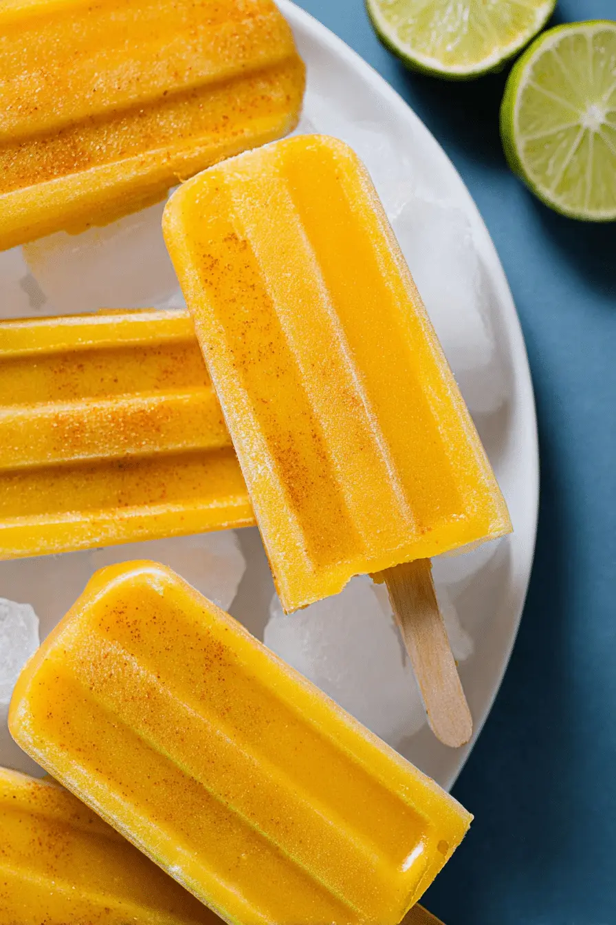 My Go-To Spicy Mango Popsicles — 4-Ingredient Summer Treat