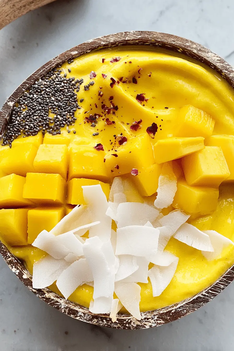 The Thick Mango Smoothie Bowl No Banana I Make Every Morning