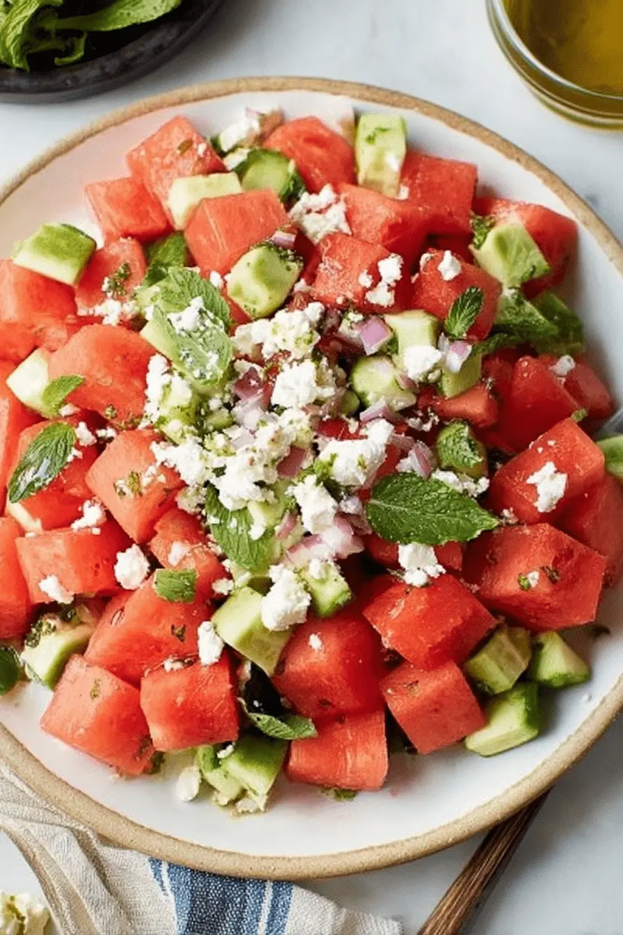 The Salad I Make All Summer: Watermelon Salad with Feta & Mint