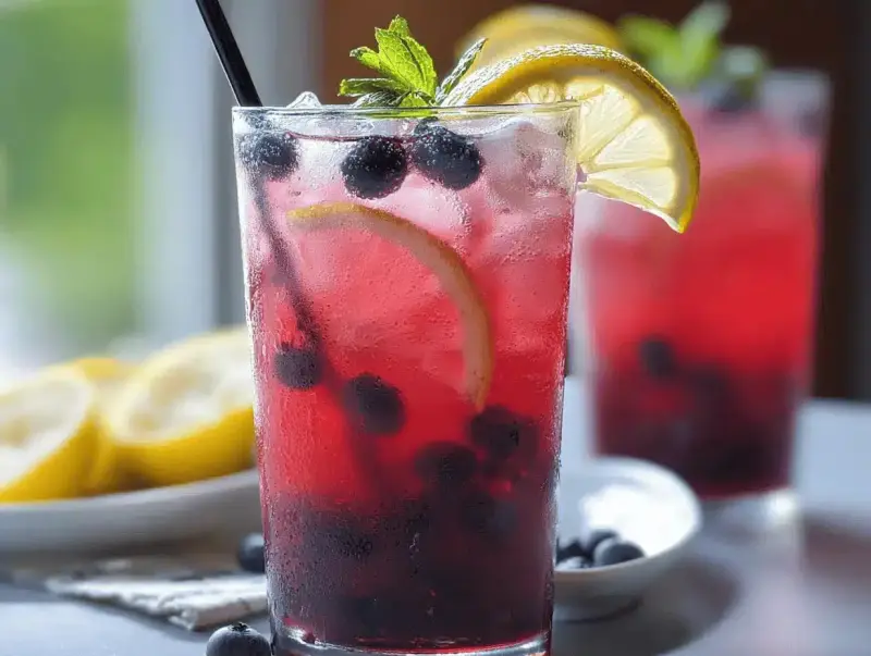 Beat the Heat with Irresistible Blueberry Tea Lemonade!
