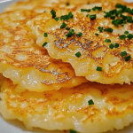 Tortitas de papa con queso gratinado