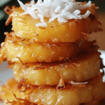 Deliciosa Piña Frita con Corteza de Coco