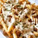 Delicious Louisiana Voodoo Fries loaded with cheese and spicy toppings, perfect for game day snacks.