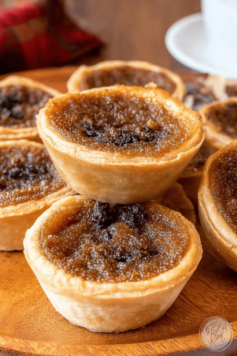 Delicious homemade butter tarts with a rich, gooey filling and flaky pastry crust.