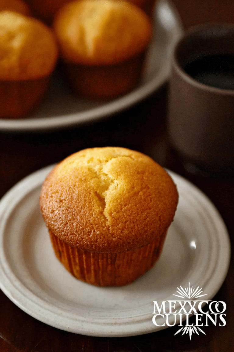Freshly baked mantecadas, a traditional Mexican sweet bread, served with café con leche.