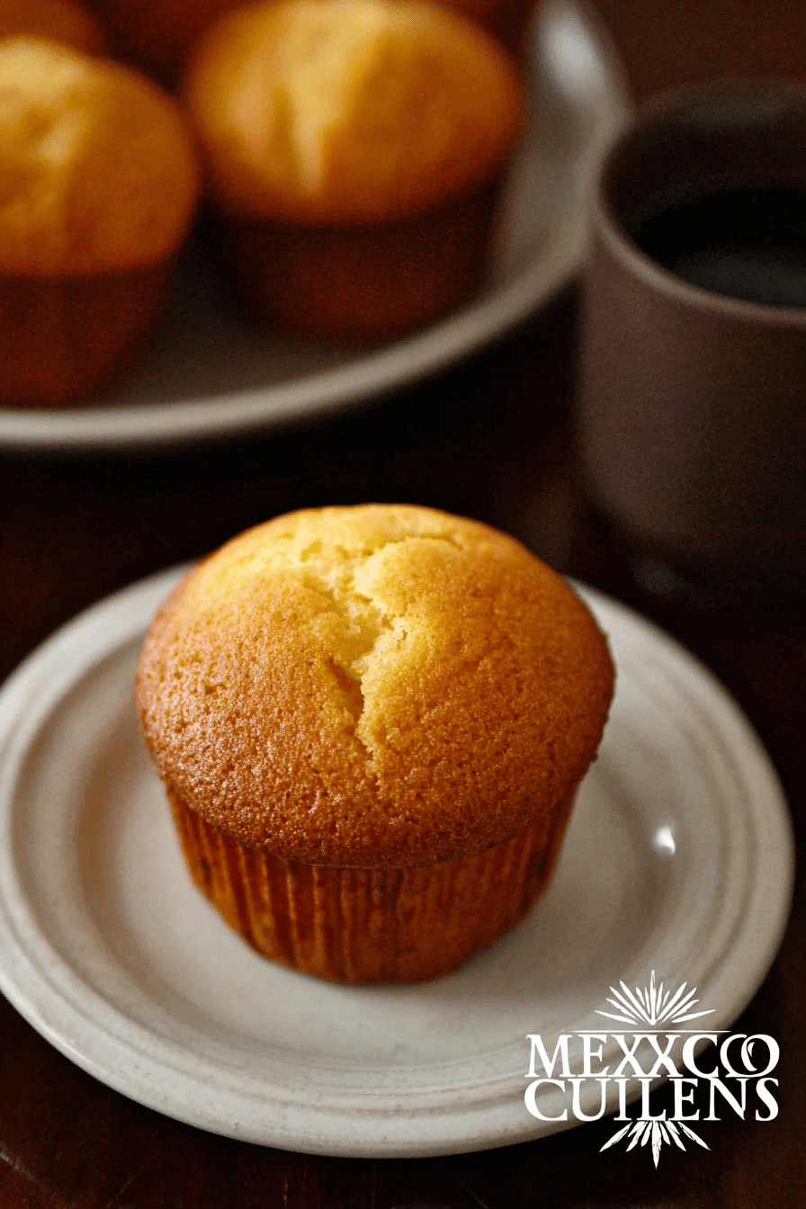 Freshly baked mantecadas, a traditional Mexican sweet bread, served with café con leche.
