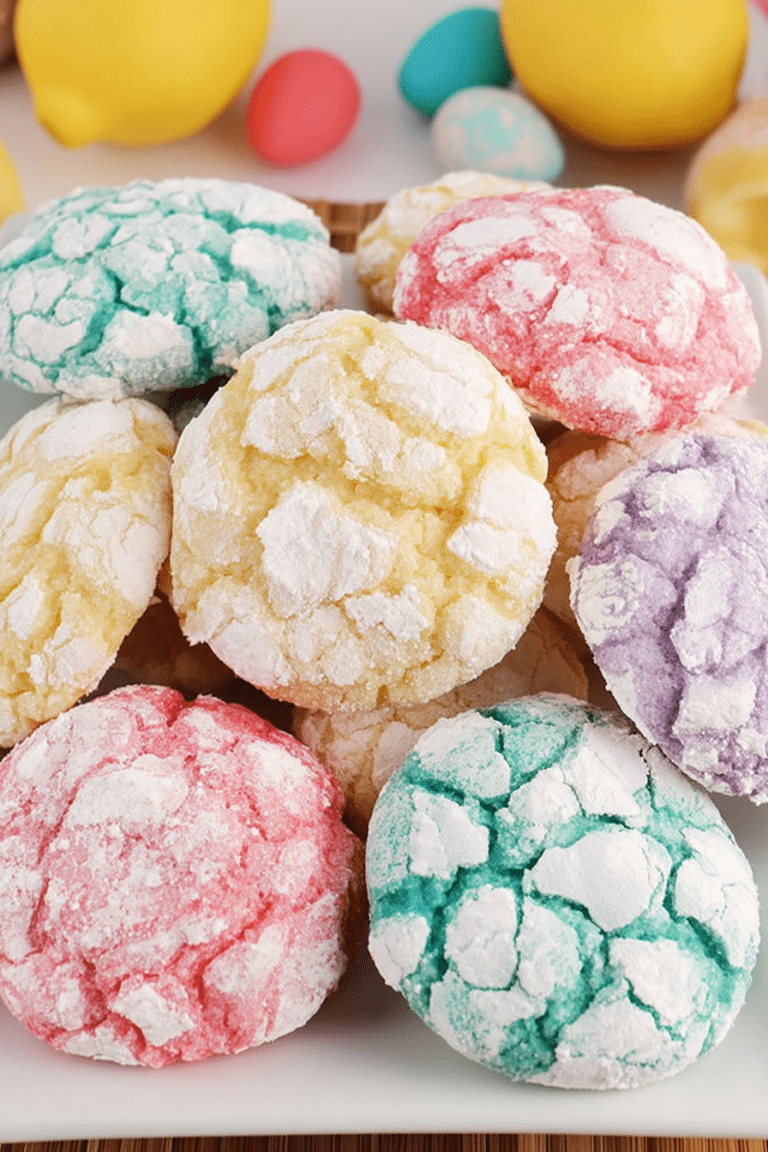 Lemon crinkle cookies with powdered sugar on top, showcasing light and fluffy interiors and colorful exteriors.