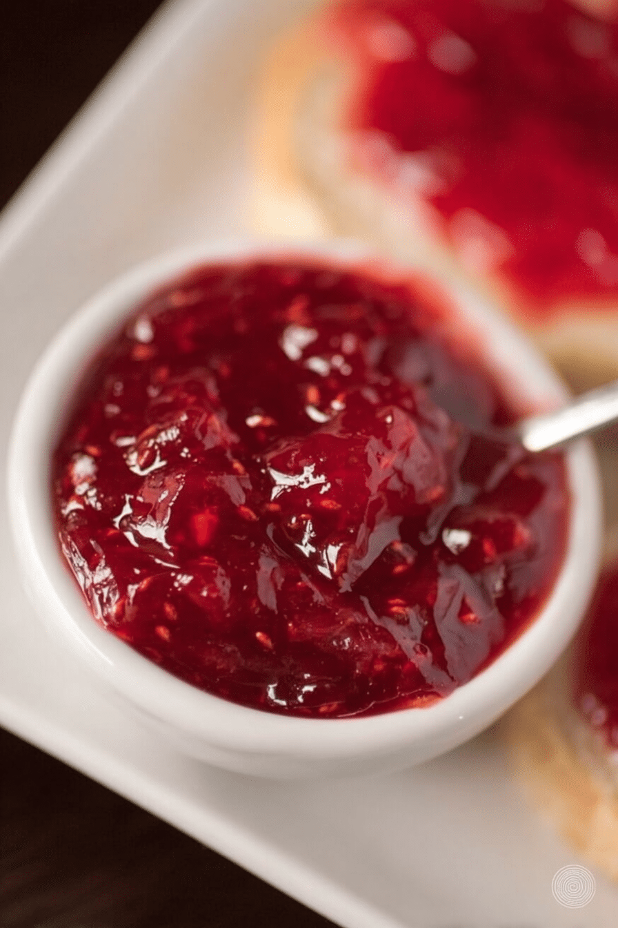 A jar of strawberry rhubarb jam surrounded by fresh strawberries and rhubarb stalks, showcasing the delicious homemade preserve.